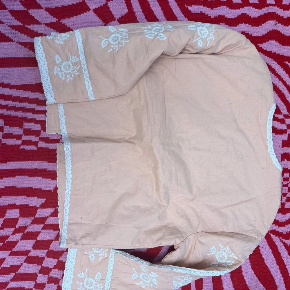 Sezane x Sea New York Dakota Peach Embroidered Lace-Trim Jacket - Picture 9 of 9